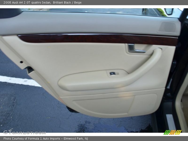 Brilliant Black / Beige 2008 Audi A4 2.0T quattro Sedan
