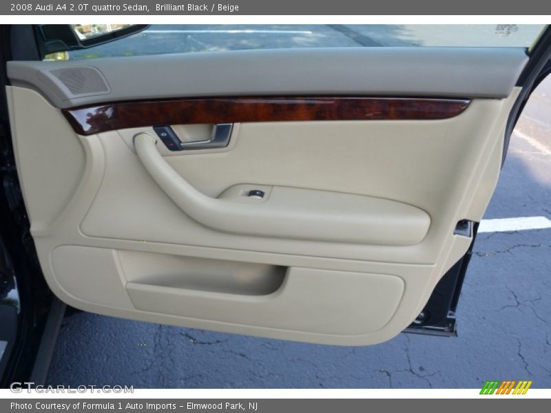 Brilliant Black / Beige 2008 Audi A4 2.0T quattro Sedan