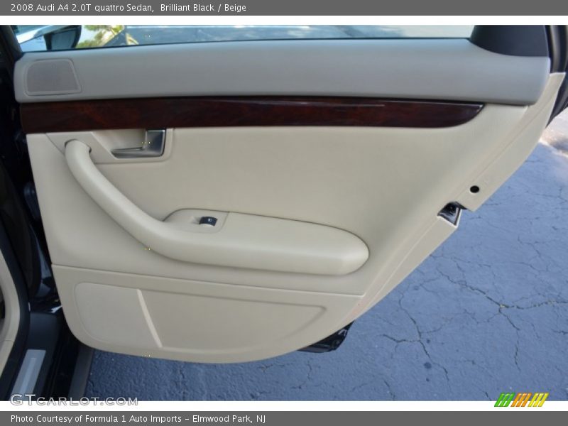 Brilliant Black / Beige 2008 Audi A4 2.0T quattro Sedan