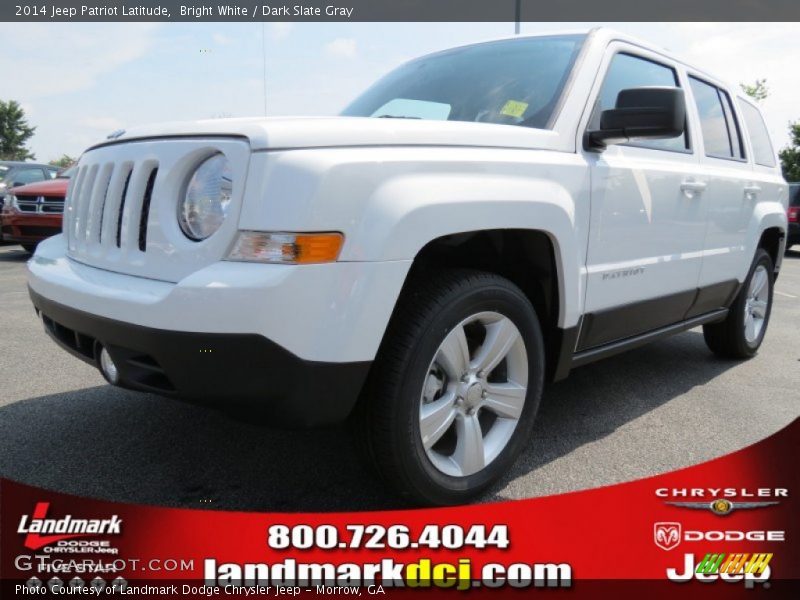 Bright White / Dark Slate Gray 2014 Jeep Patriot Latitude