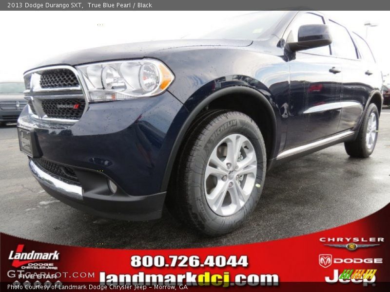 True Blue Pearl / Black 2013 Dodge Durango SXT