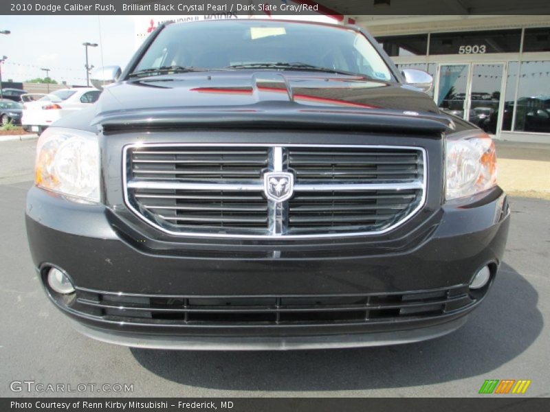 Brilliant Black Crystal Pearl / Dark Slate Gray/Red 2010 Dodge Caliber Rush