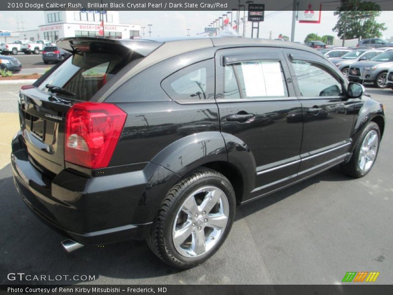 Brilliant Black Crystal Pearl / Dark Slate Gray/Red 2010 Dodge Caliber Rush