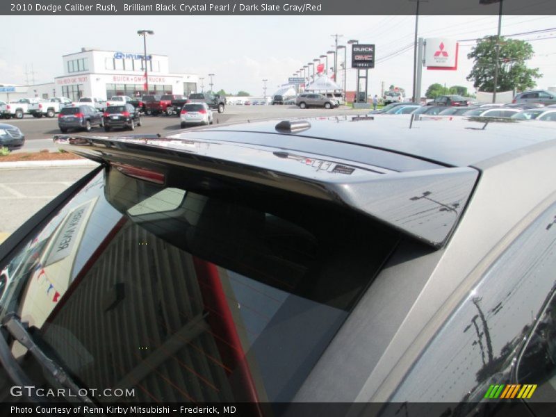 Brilliant Black Crystal Pearl / Dark Slate Gray/Red 2010 Dodge Caliber Rush