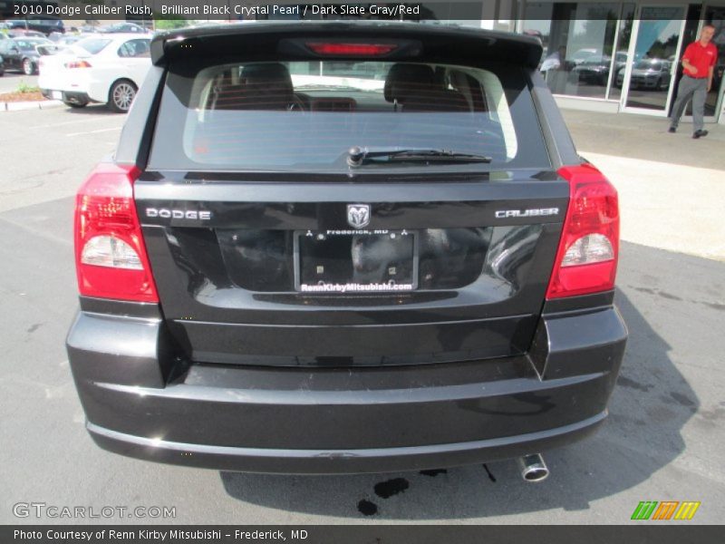 Brilliant Black Crystal Pearl / Dark Slate Gray/Red 2010 Dodge Caliber Rush