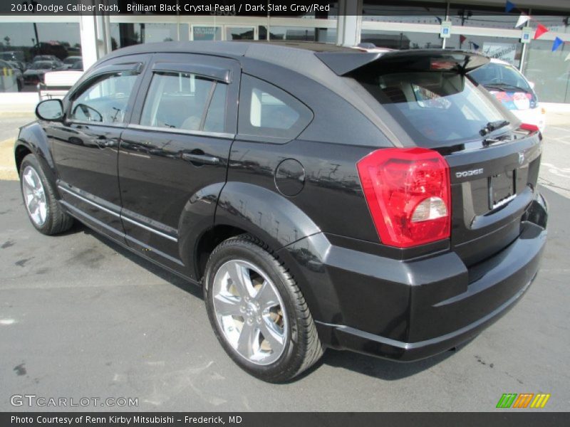 Brilliant Black Crystal Pearl / Dark Slate Gray/Red 2010 Dodge Caliber Rush