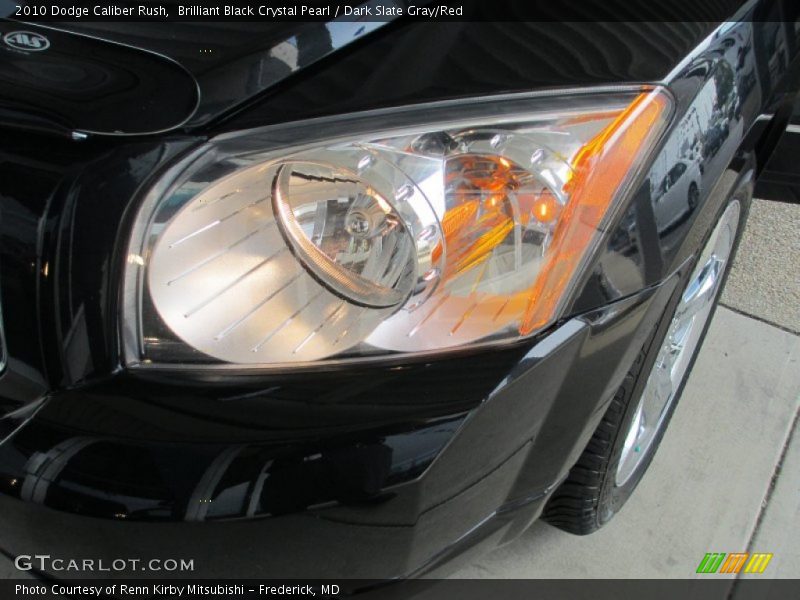 Brilliant Black Crystal Pearl / Dark Slate Gray/Red 2010 Dodge Caliber Rush