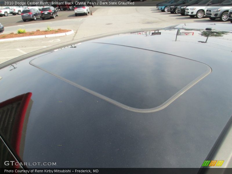 Brilliant Black Crystal Pearl / Dark Slate Gray/Red 2010 Dodge Caliber Rush