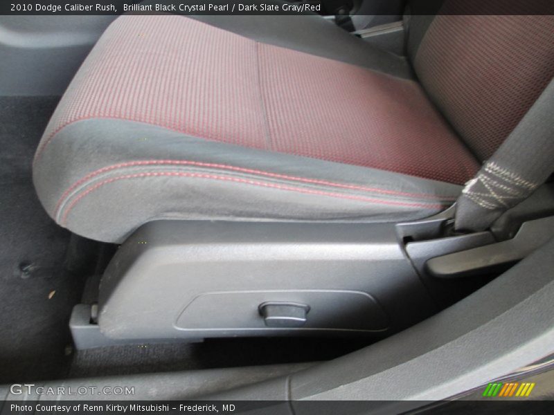 Brilliant Black Crystal Pearl / Dark Slate Gray/Red 2010 Dodge Caliber Rush
