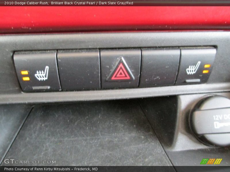 Brilliant Black Crystal Pearl / Dark Slate Gray/Red 2010 Dodge Caliber Rush