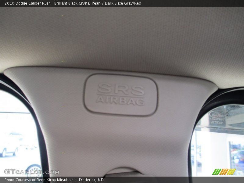 Brilliant Black Crystal Pearl / Dark Slate Gray/Red 2010 Dodge Caliber Rush