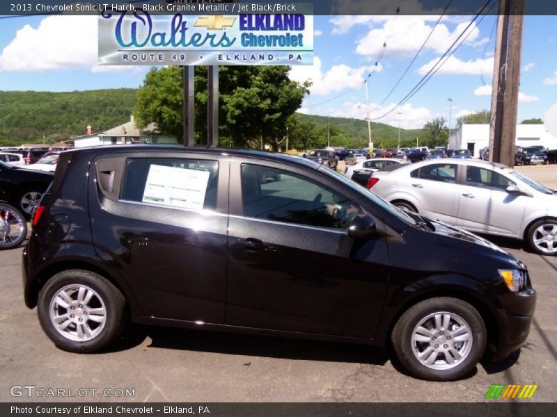 Black Granite Metallic / Jet Black/Brick 2013 Chevrolet Sonic LT Hatch