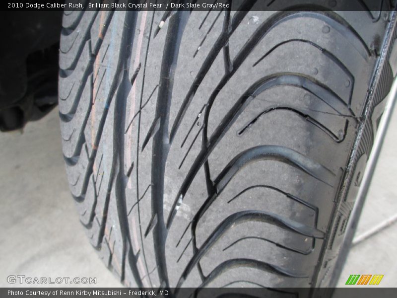 Brilliant Black Crystal Pearl / Dark Slate Gray/Red 2010 Dodge Caliber Rush