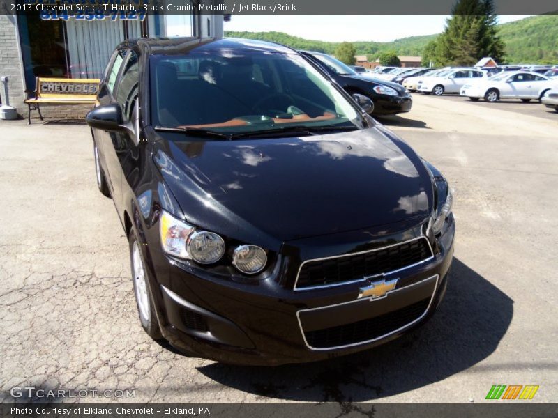 Black Granite Metallic / Jet Black/Brick 2013 Chevrolet Sonic LT Hatch