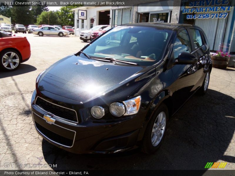 Black Granite Metallic / Jet Black/Brick 2013 Chevrolet Sonic LT Hatch