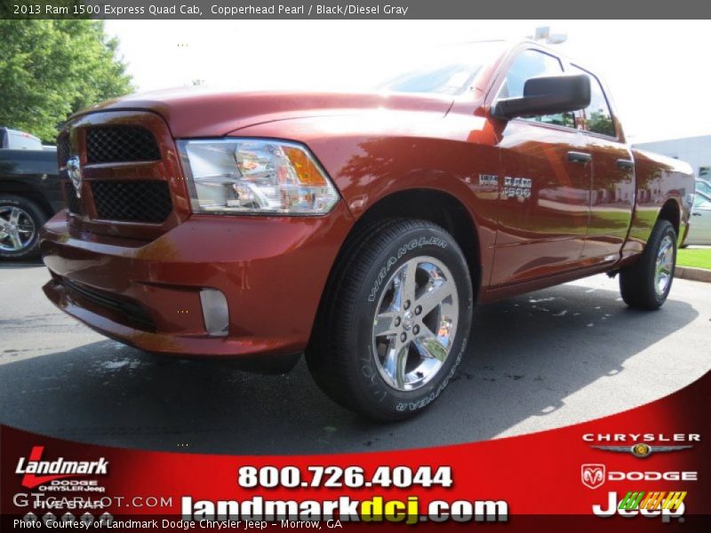 Copperhead Pearl / Black/Diesel Gray 2013 Ram 1500 Express Quad Cab