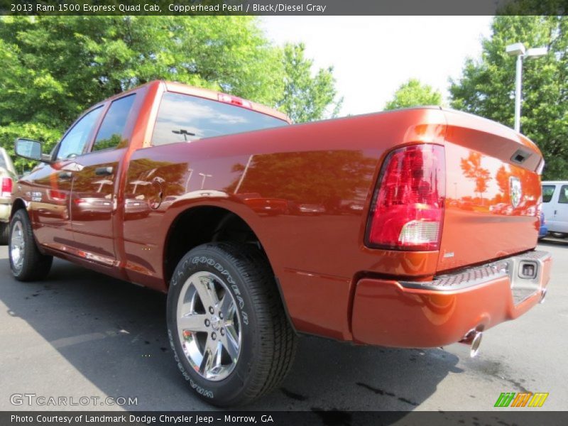 Copperhead Pearl / Black/Diesel Gray 2013 Ram 1500 Express Quad Cab