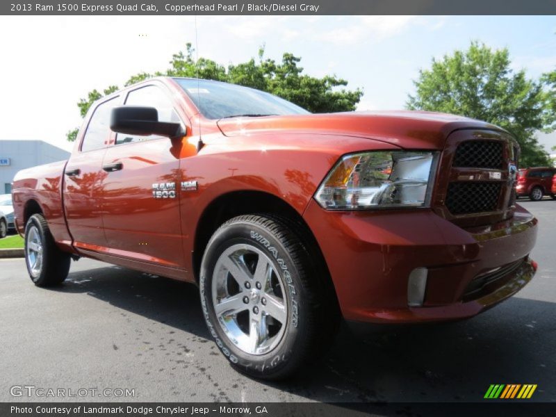 Copperhead Pearl / Black/Diesel Gray 2013 Ram 1500 Express Quad Cab