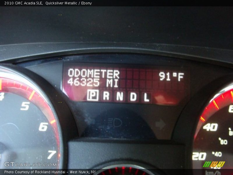 Quicksilver Metallic / Ebony 2010 GMC Acadia SLE