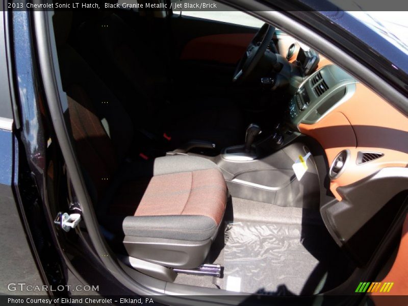 Black Granite Metallic / Jet Black/Brick 2013 Chevrolet Sonic LT Hatch