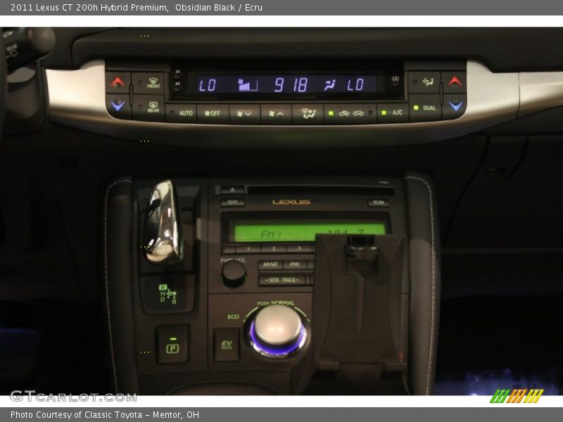 Obsidian Black / Ecru 2011 Lexus CT 200h Hybrid Premium