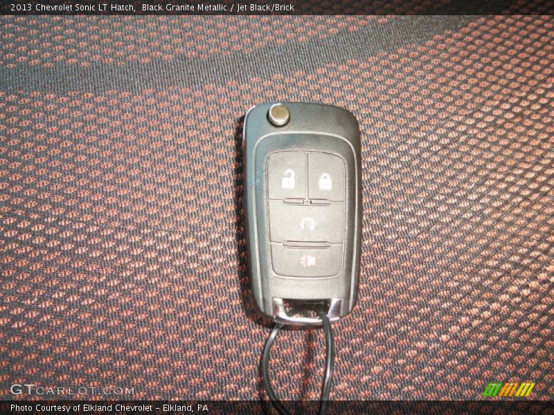 Black Granite Metallic / Jet Black/Brick 2013 Chevrolet Sonic LT Hatch