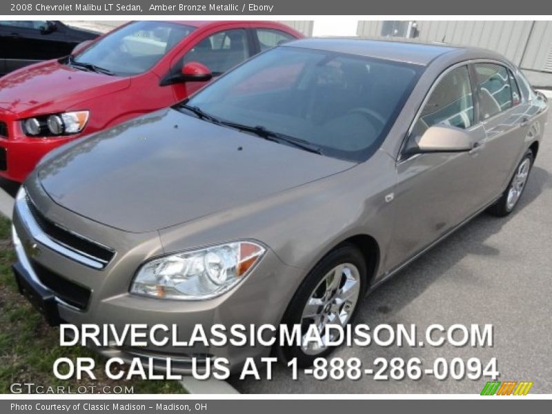 Amber Bronze Metallic / Ebony 2008 Chevrolet Malibu LT Sedan