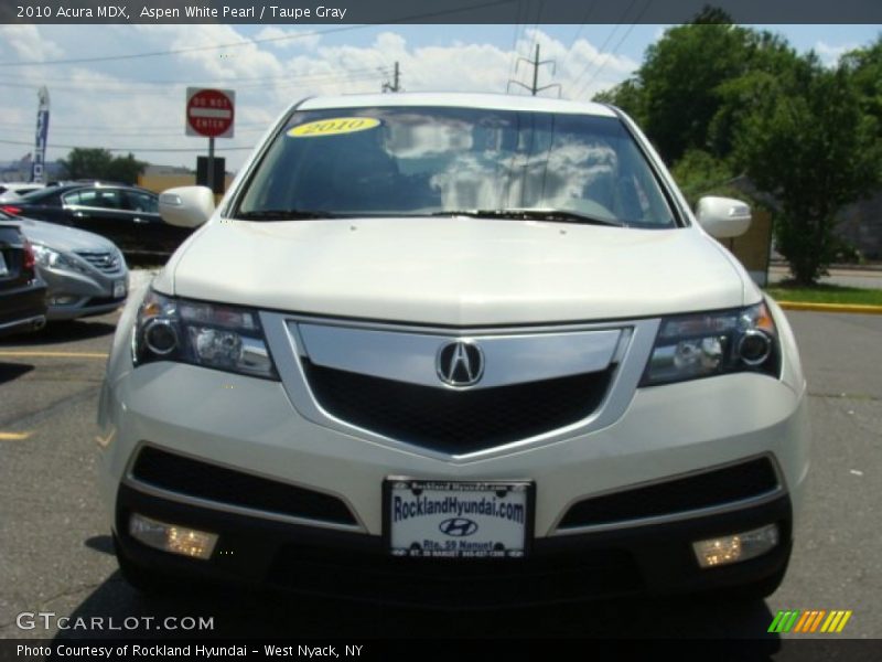 Aspen White Pearl / Taupe Gray 2010 Acura MDX