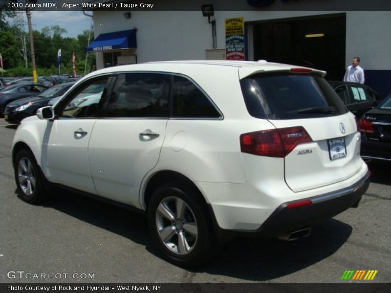 Aspen White Pearl / Taupe Gray 2010 Acura MDX
