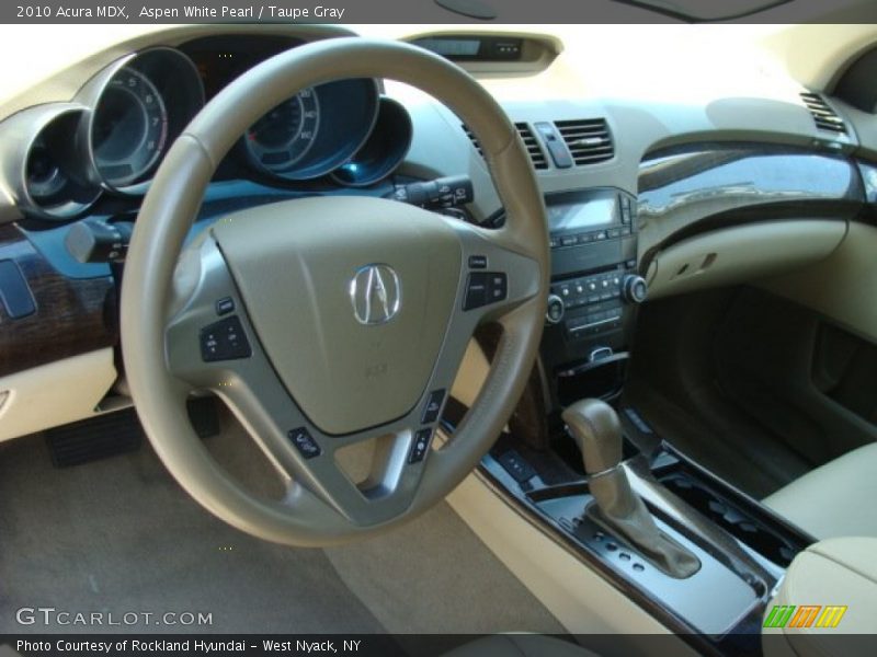Aspen White Pearl / Taupe Gray 2010 Acura MDX