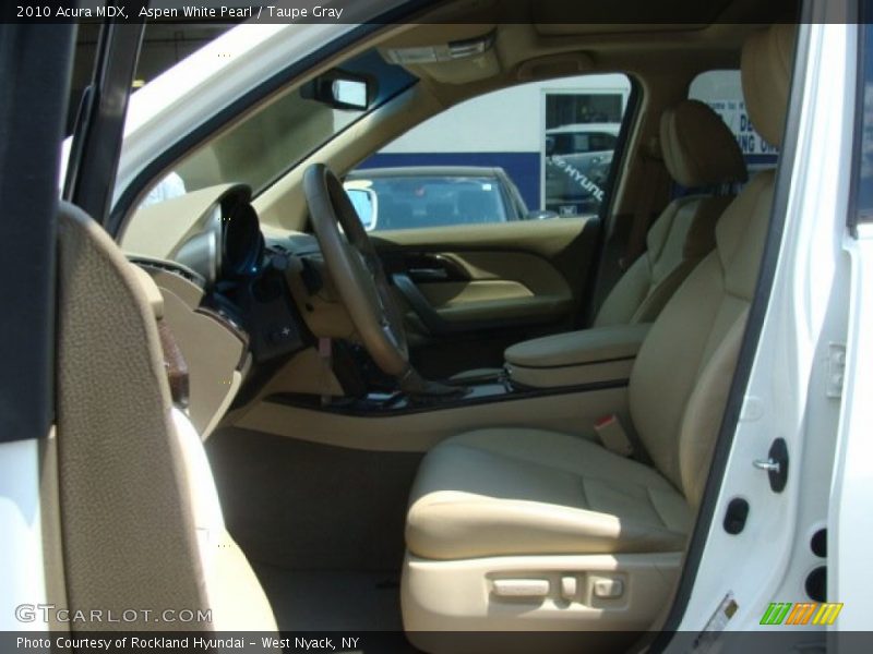 Aspen White Pearl / Taupe Gray 2010 Acura MDX