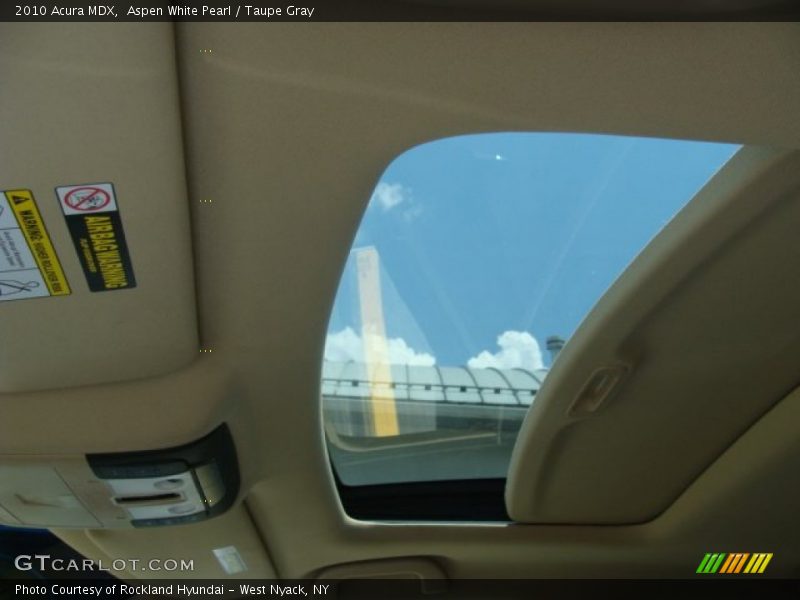 Aspen White Pearl / Taupe Gray 2010 Acura MDX
