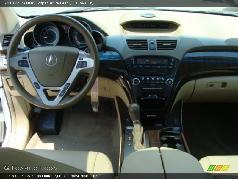 Aspen White Pearl / Taupe Gray 2010 Acura MDX