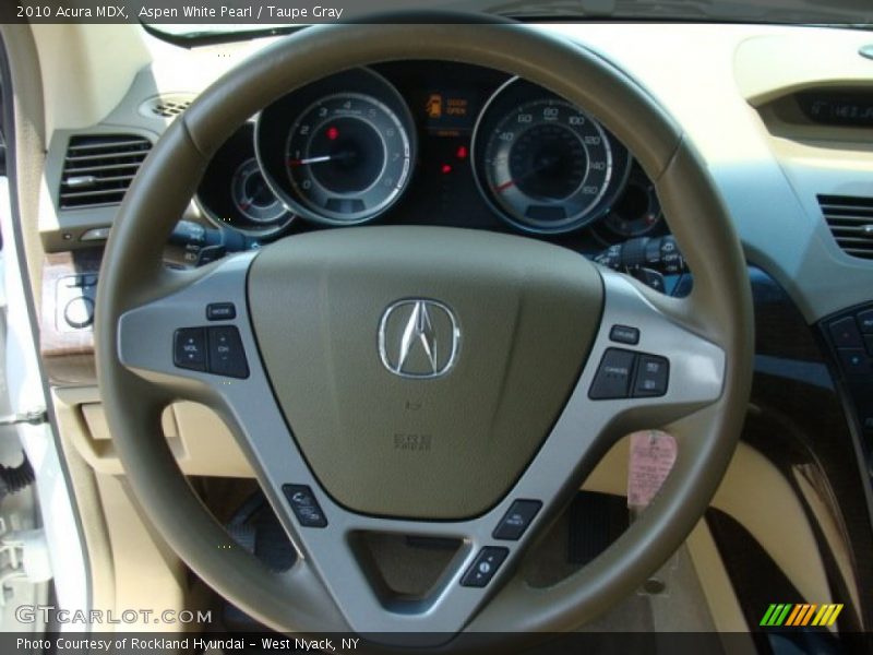 Aspen White Pearl / Taupe Gray 2010 Acura MDX