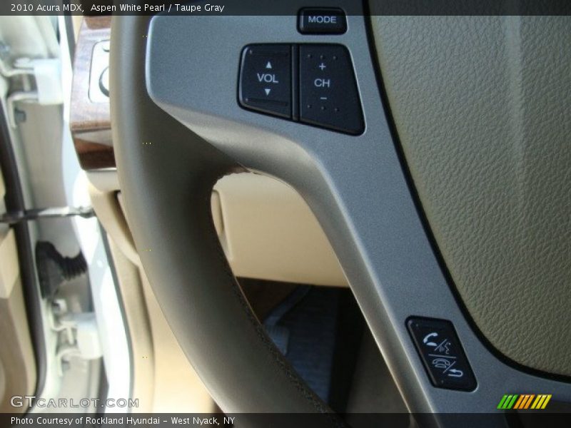 Aspen White Pearl / Taupe Gray 2010 Acura MDX