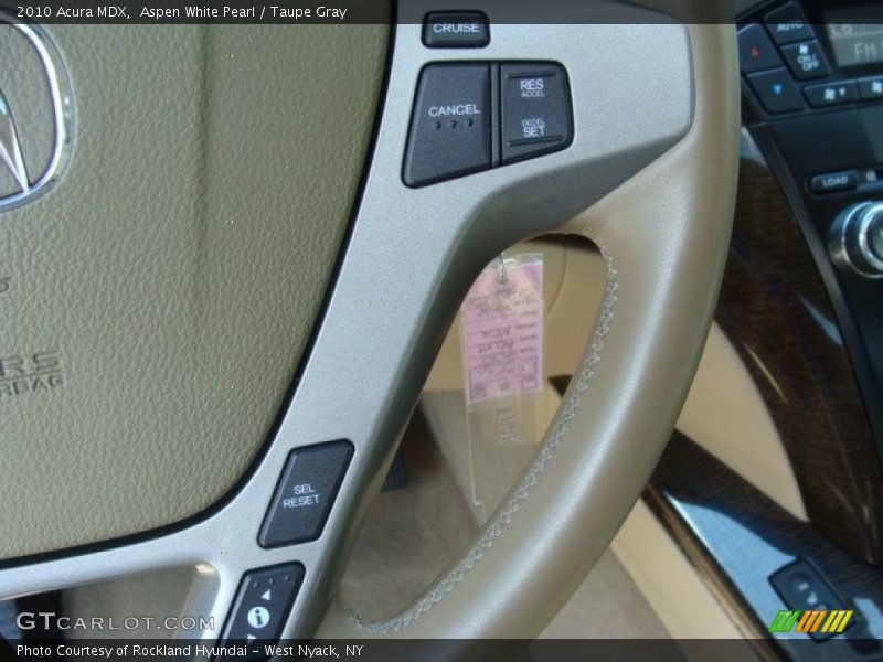 Aspen White Pearl / Taupe Gray 2010 Acura MDX