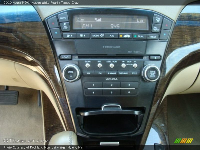 Aspen White Pearl / Taupe Gray 2010 Acura MDX