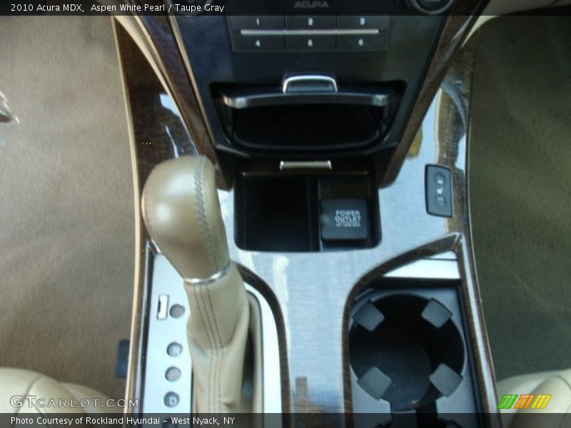 Aspen White Pearl / Taupe Gray 2010 Acura MDX