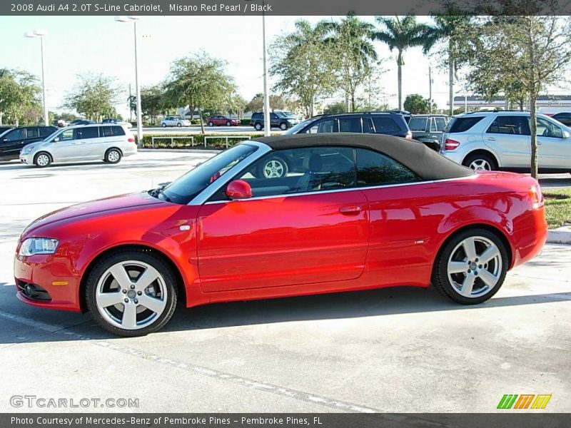 Misano Red Pearl / Black 2008 Audi A4 2.0T S-Line Cabriolet