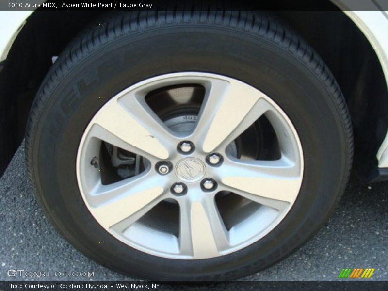 Aspen White Pearl / Taupe Gray 2010 Acura MDX