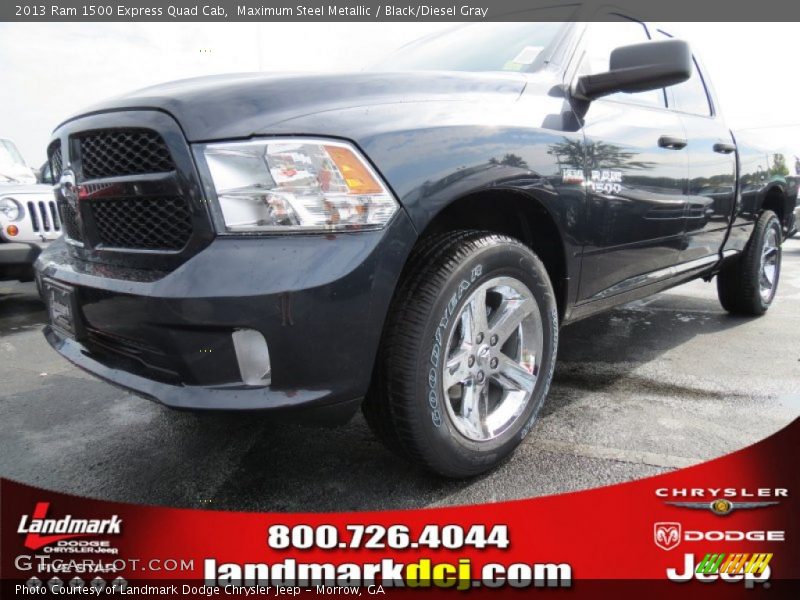 Maximum Steel Metallic / Black/Diesel Gray 2013 Ram 1500 Express Quad Cab