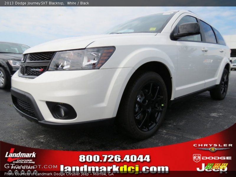 White / Black 2013 Dodge Journey SXT Blacktop
