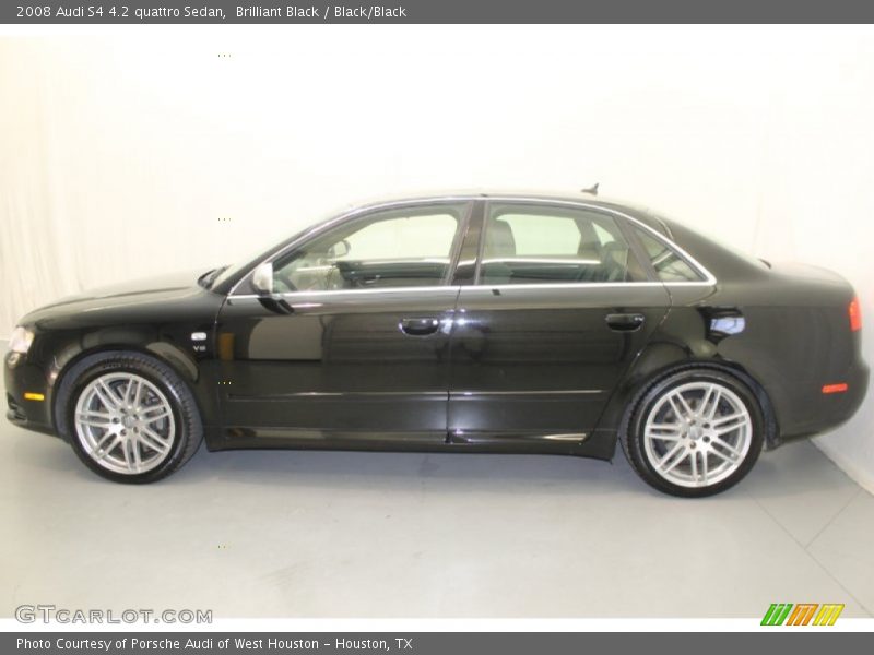 Brilliant Black / Black/Black 2008 Audi S4 4.2 quattro Sedan