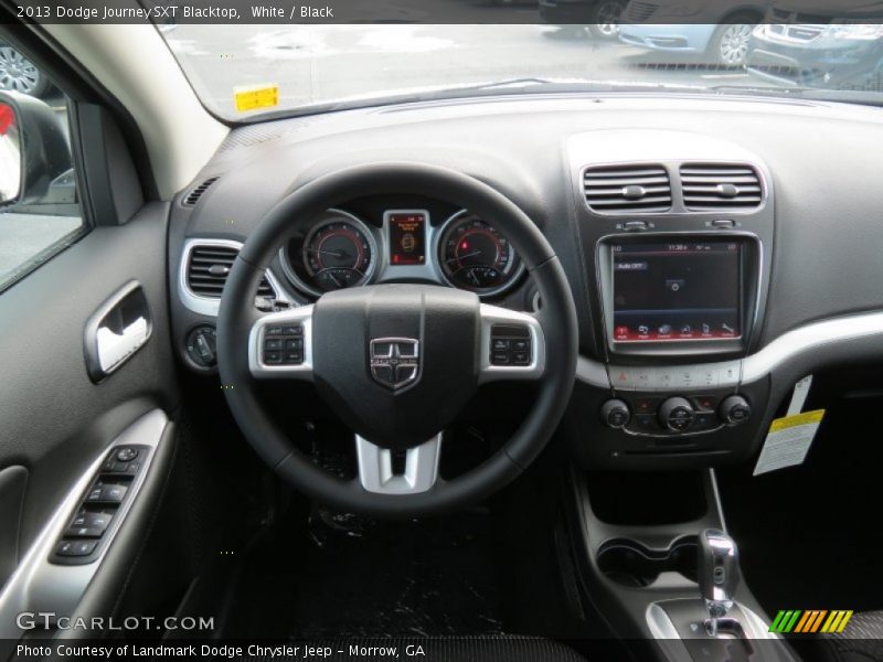 White / Black 2013 Dodge Journey SXT Blacktop