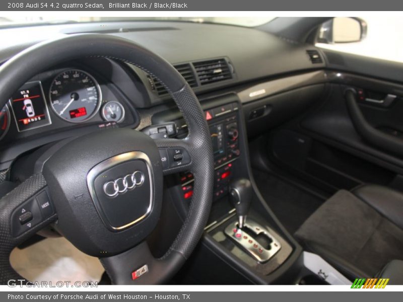 Brilliant Black / Black/Black 2008 Audi S4 4.2 quattro Sedan
