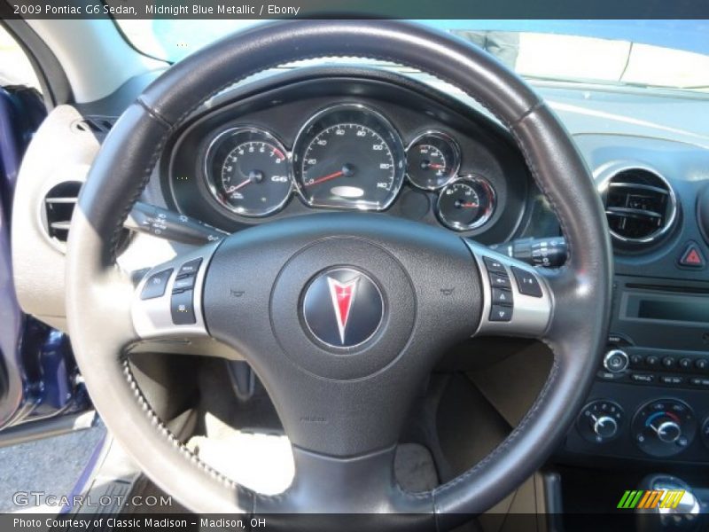 Midnight Blue Metallic / Ebony 2009 Pontiac G6 Sedan