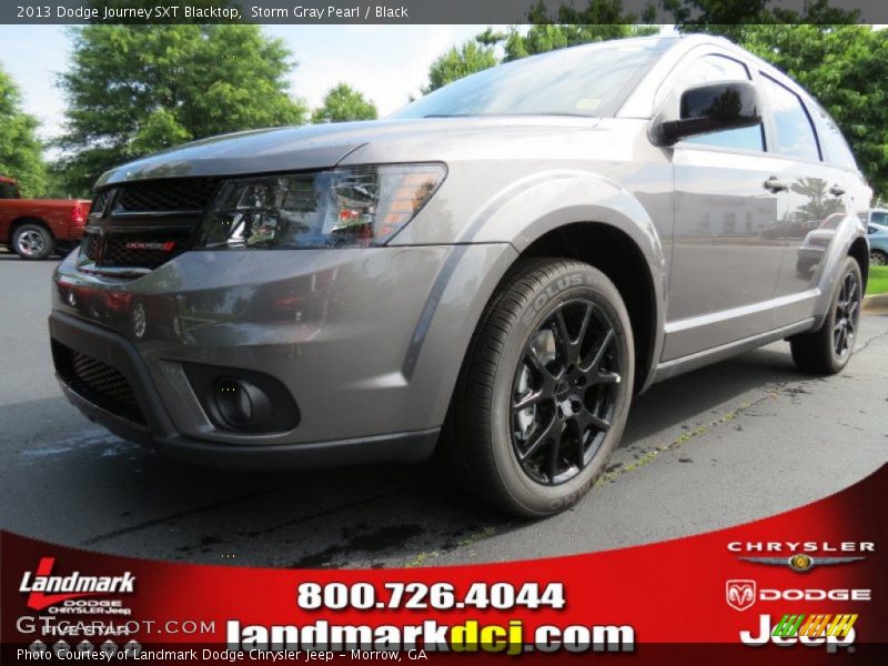 Storm Gray Pearl / Black 2013 Dodge Journey SXT Blacktop