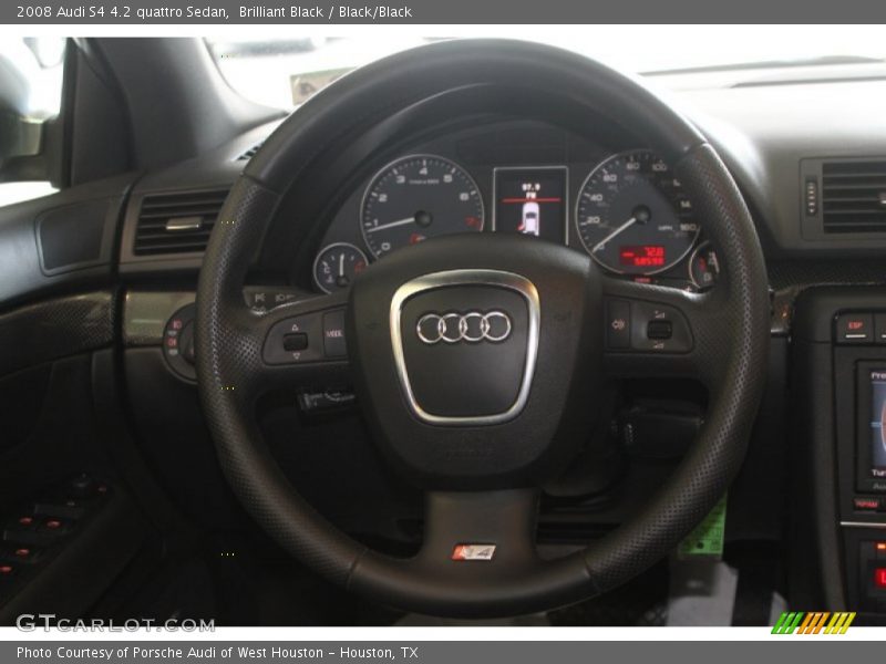 Brilliant Black / Black/Black 2008 Audi S4 4.2 quattro Sedan