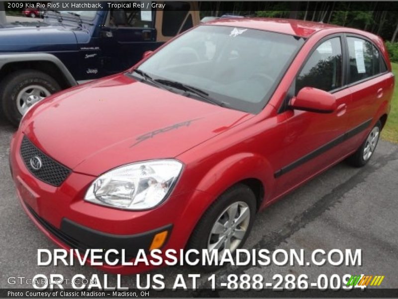 Tropical Red / Gray 2009 Kia Rio Rio5 LX Hatchback