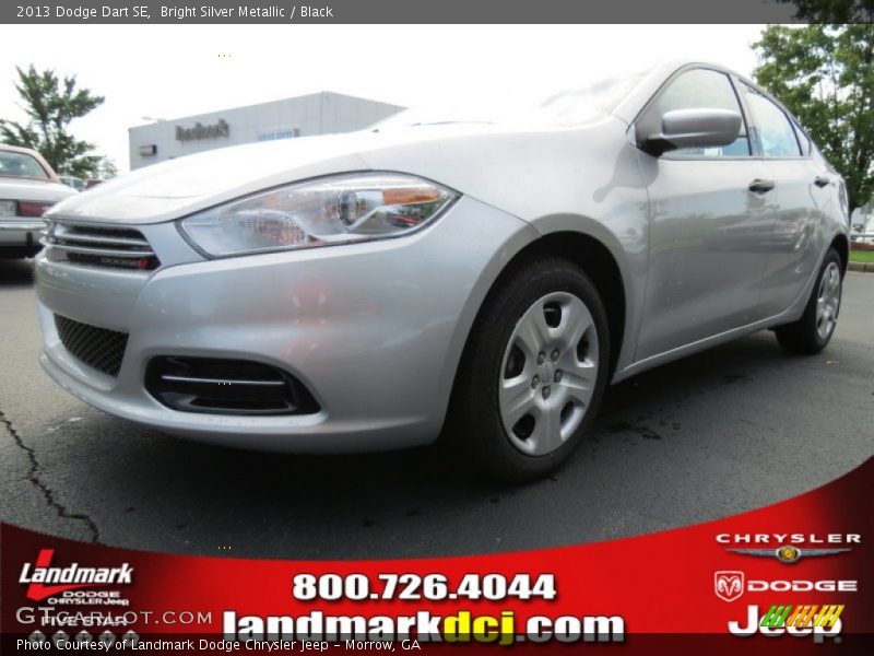 Bright Silver Metallic / Black 2013 Dodge Dart SE